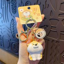 Doll Shiba Inu Dog Keychain Cute Dog Bag  Pendant Creative Car Key Ring  Bag Charm Style 2