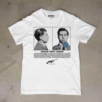 Mugshot Shirt, Lucky Luciano, Mob Mugshots, Mobster Mafia, Y2K Streetwear Shirt S įvairiaspalvis