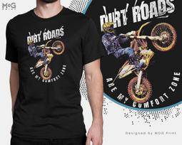 Motocross Dirt Roads Tee Off-road Bike Motorbike Racing Motorcycle Racer T-shirt S įvairiaspalvis