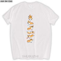 Unisex tee shirt Lovely Corgi Dog Unisex Shirt Casual White Short Sleeve Custom Group T Shirts sbz6043 S