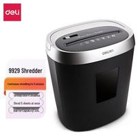 Deli Mini Desktop Paper Shredder, P-4 Security CN plug (adapter included)