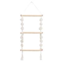 Claw Clip Holder Easy Installation Hand Knitting Boho Style Cotton Wall Mounted Hair Clip Organizer Home Supply B