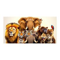 Elephant Dog Lion Leopard Large Size Diamond Painting New Collection Wild Animals Diy Full Drill Rhinestone Embroidery Mosaic Cross Stitch Kits Square drill 30x60cm