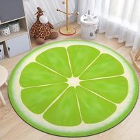 3D vaisių raštų kilimai namų svetainės dekoravimui, paauglių miegamojo dekoras, neslystantis kilimėlis, sofos grindų kilimėliai 60cm x 60cm yellow