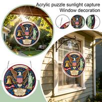 Acrylic Suncatcher Window Hanging Ornament Patriotic Eagle Liberty Bell Statue of Liberty 250th Anniversary Decoration 1776-2026 One Size juoda