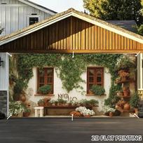 2D Farmhouse Style Backdrop with Climbing Ivy and Terracotta Flower Pots 47.2x31.5inch/120*80cm