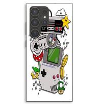 Coque téléphone - MANIACASE - Samsung Galaxy S23 Ultra - Silicone TPU - Noir - Consoles Nintendo vintage juoda