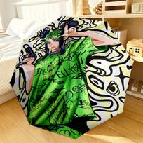 Bi-llie green Artwork Umbrella 8-Frame for Travel, camping, Casual Lightweight Portable Umbrella, Essential for every family Holidays Birthday Gift