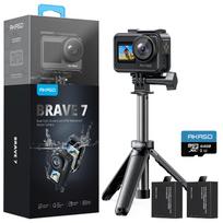 AKASO Brave 7 Action Camera Mini Tripod Selfie Stick Set juoda
