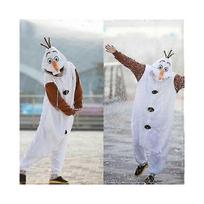 (XL)Olaf Frozen Adult Snowman Costume Kigurumi Pajamas  _L