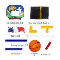 Portable Childrens Basketball Arcade Toy With Inflatable Ball For Indoor And Outdoor Play Two Ball
