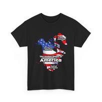Funny Donald Trump American Flag Canada Greenland Gulf Map T-Shirt S įvairiaspalvis