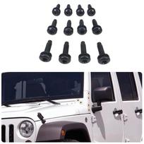 12Pcs Windshield Frame Hinge Bolts for Jeep Wrangler JK 2007‑2017
