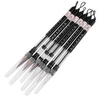 6Pcs Piston Fill Design Water Brush Pen White /Brown Brush Beginner Friendly Chinese Brush Pen Refillable Nylon