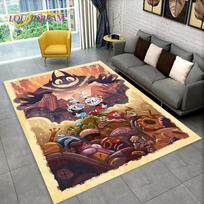 Žaidimas, Cuphead ir Mugman, Žaidėjo kilimas, Kilimas svetainei, miegamajam, sofai, durų kilimėlis dekoravimui, Vaikų žaidimų neslystantis grindų kilimėlis 40x60cm(15x23in)