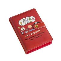 Cartoon 100 Envelope Challenge Binder PU Leather Wallet Storage Money Saving Challenge Book Cash Envelopes Savings Handbook