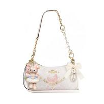 COACH shoulder bag [Customized bag] Teri 25 brand micro-label detachable strap bow silk scarf extension chain Quietly Keep Your Heart Basic Model balta