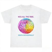 Kiss All The Time Disco Occasionally Harry Styles 2026 Album Unisex 100cotton Shirt Summer ONeck Women Clothes S