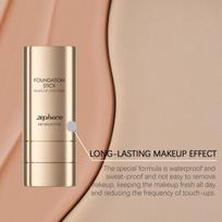 2in1 Foundation Stick for Uneven Skin Tone Lightweight Adherent Moisturiz Natural Concealer Clear Matte Foundation Deep Skin one size