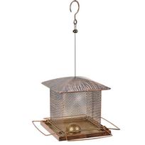 Large Capacity Garden Bird Feeder Heavy Duty Iron Bird Feeding Equipment Squirrel Proof Hanging Parrot Feeding Station
