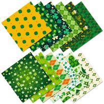12/Pack Of Irish St. Patrick'S Style Backing Paper Holiday Decoration Handbook Material Paper 15cm*15cm