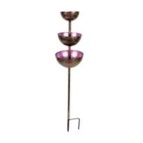 Three-layer Bowl Garden Rain Catcher Vintage Iron Bird Feeding Station Bird Water Bowls  Courtyard violetinė
