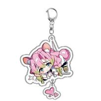 New Anime Keychains Keychain Tanjirou Kamado Nezuko Tomioka Giyuu Kimetsu No Yaiba Acrylic Key Ring Cute Funny Cartoon