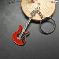 New Dice Key Chain Metal Personality Dice Poker Soccer Guitar Model Alloy Keychain Gift Car Key Ring 17045 raudona