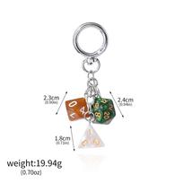 2Pcs/Set Fashion Irregular Dice Keychain Pendant Novelty Funny Car Keyring Exquisite Backpack Decoration Accessories Gifts