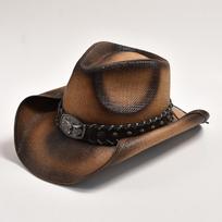New Men's Women's Vintage Western Cowboy Hat Handmade Straw Weaving Beach Sun Hat Gentleman Lady Cowgirl Jazz Hat 56-58CM