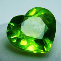 NATURAL Green Peridot Heart Shape 10.12 Ct CERTIFIED Loose Gemstones For Jewelry 13 mm Approx. žalia