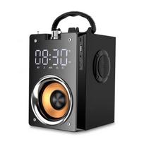 Kūrybiško dizaino T3 nešiojamas lauko garsiakalbis 2.1 kanalo stereofoninis „Bluetooth“ garsiakalbis su nuotolinio valdymo pultu dvigubu žadintuvo telefono laikikliu LCD MIC juoda