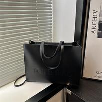 Large capacity solid color messenger bag, new summer retro tote bag, college student class commuting shoulder bag women juoda