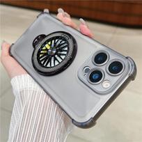Airbag Shockproof Magnetic Gyro Bracket Holder Case For Huawei Pura 80 Pura 70 Ultra P60 P50 P30 Mate 70 60 50 Pro Clear Cover Huawei Pura 80 juoda