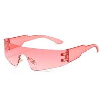 Gafas De Sol One-pieces Punk Multicolor Male Shades Sunglasses Men Women Rimless Eyewear New Trendy Female UV400 Sun Glasses as picture