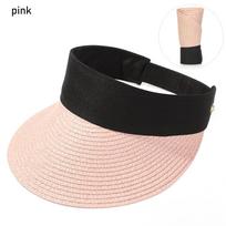 Casual Foldable Wide Brim Visors Straw Cap Sun Hat Beach Hat