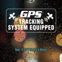 Gps Tracking System Equipped Car Decals Self Adhesive Vinyl Decals Windows Windshield Bumper Water-Repellent Vehicle Accessories 10.16X5.08CM