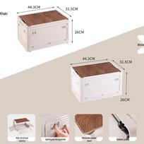 Large Capacity Foldable Outdoor Trolley Case with Four-Wheel Lid and Beverage Organizer