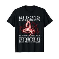 Funny Zodiac Sign Scorpion Birthday Sayings Humour T Shirt vintage Washed Slightly Top For Everyday Wear Stylish fashion S įvairiaspalvis