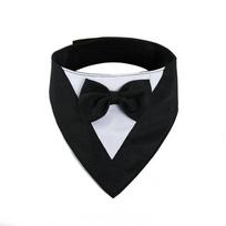 Saliva Towel Pet Bandana Comfortable Cat Triangle Scarf Neck Kerchief Dog Bow Tie  Pet Parties M juoda