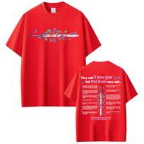 Kai Azer I Love You in Powerless Print Graphic T Shirt Unisex Women Fashion Aesthetic Vintage T Shirts Oversized T-shirt Streetwear S