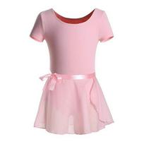 Children's Ballet Costumes, Girls' Spring and Summer Short-sleeved Practice Clothes, Physical Children's Costumes 150 rožinė