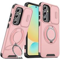 For Samsung S25 FE Case Galaxy s26 S26+ S25 Plus Cover Magnetic Ring Armor Slide Camera Lens Case Magsafe Wireless Charge Cover Galaxy S25 FE