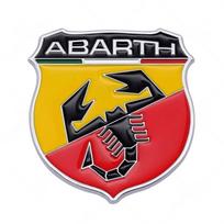 3D automobilio logotipų lipdukai Emblema Automobilio šoninio sparno ženklelis bagažinės lipdukas Abarth 500 124 125 595 Punto Bravo Skorpiono stiliaus aksesuarams 5.4cm raudona/sidabras