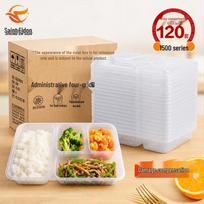 Sheng Er Dun Disposable 4-Compartment Food-Grade Lunch Boxes