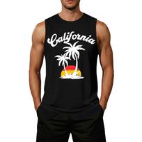 Men Sleeveless Casual Tank Top Loose Fit Summer Beachwear Palm Tree Graphic Print Lightweight Cotton Blend Shirt XXXXXL juoda