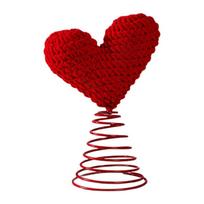 Heart Shape Christmas Tree Toppers Star Dynamic Spring Decoration Cotton and Metal Ornament for Family Celebration 1