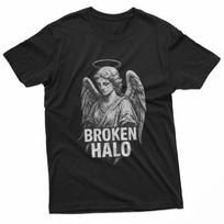 Broken Halo Fallen Angel Illustration T-Shirt S įvairiaspalvis