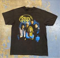 Styx Edge of the Century Tour Rock N Roll T-Shirt Cotton CS088 S įvairiaspalvis