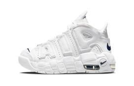 Nike Air More Uptempo White Navy Swoosh (PS) 28